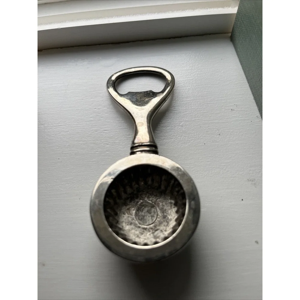 Vintage Heavy Silver Tone Golf Ball‎ Shaped Bottle Opener